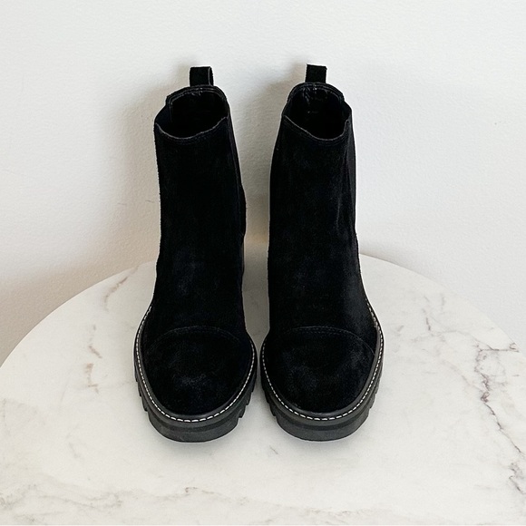 Bernardo NEW Water Resistant Chelsea Boot in Black Split Suede Size 7 - Picture 7 of 11